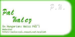 pal walcz business card